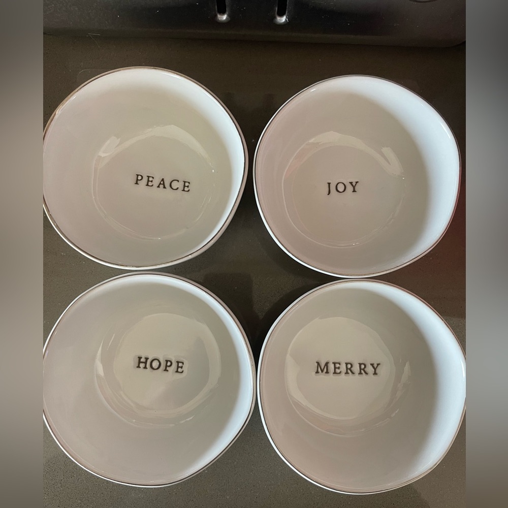 Hearth and hand with magnolia small bowls merry joy hope peace